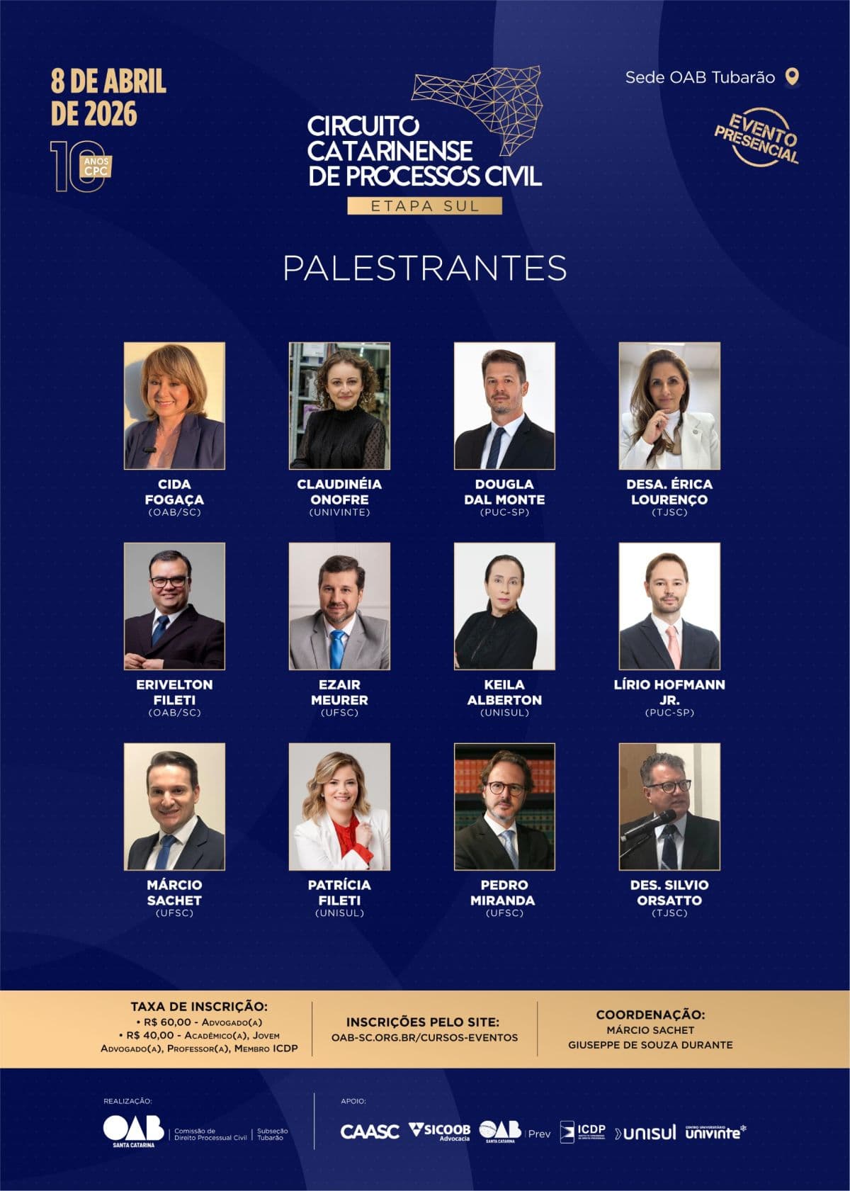 CIRCUITO CATARINENSE DE PROCESSO CIVIL - ETAPA SUL