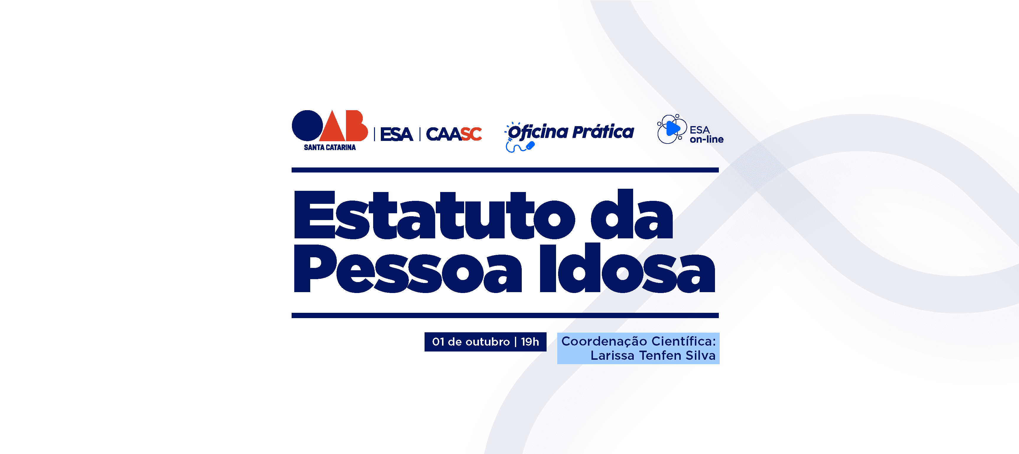 OAB/SC promove oficina sobre o Estatuto da Pessoa Idosa em outubro.