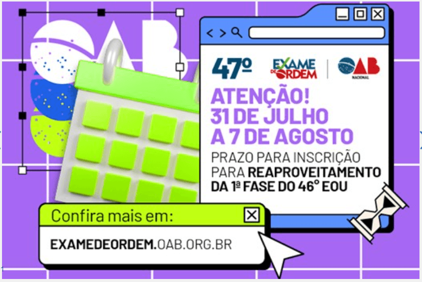 Começa prazo para reaproveitamento da 1ª fase do 46º Exame de Ordem