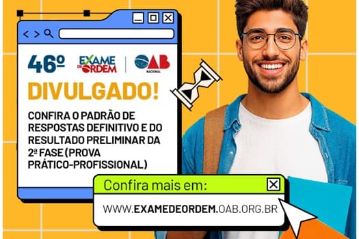 Confira o padrão de respostas definitivo e o resultado preliminar da 2ª fase do 46º EOU