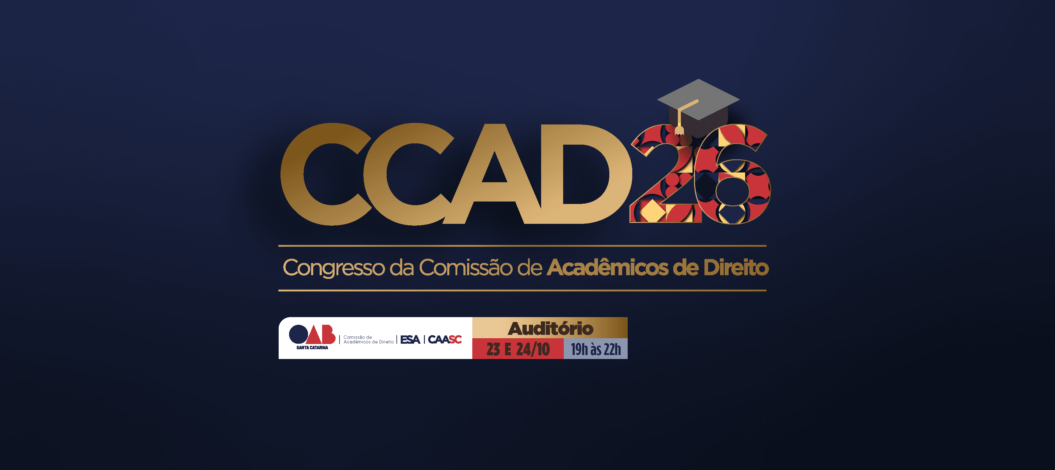 OAB/SC promove Congresso de Acadêmicos de Direito nos dias 23 e 24 de outubro