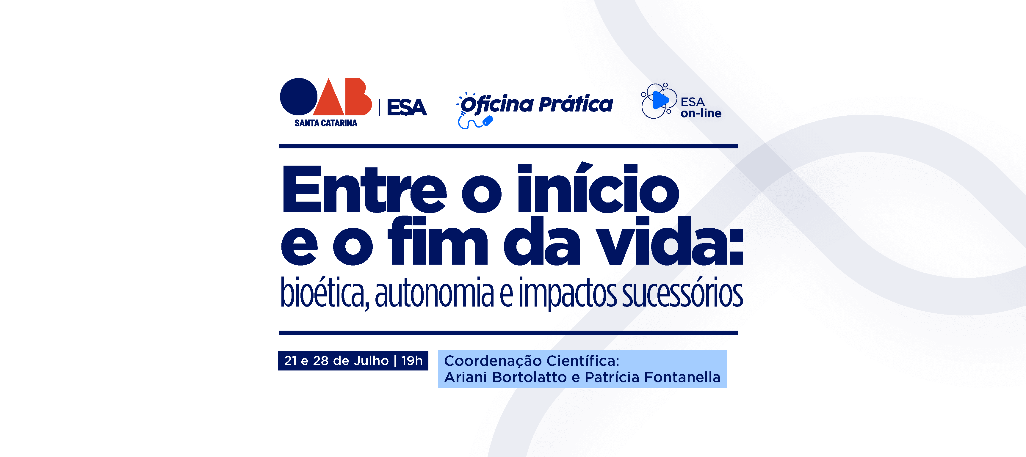 Direito e Bioética em foco: ESA/SC lança oficina on-line sobre morte digna, reprodução assistida e planejamento sucessório