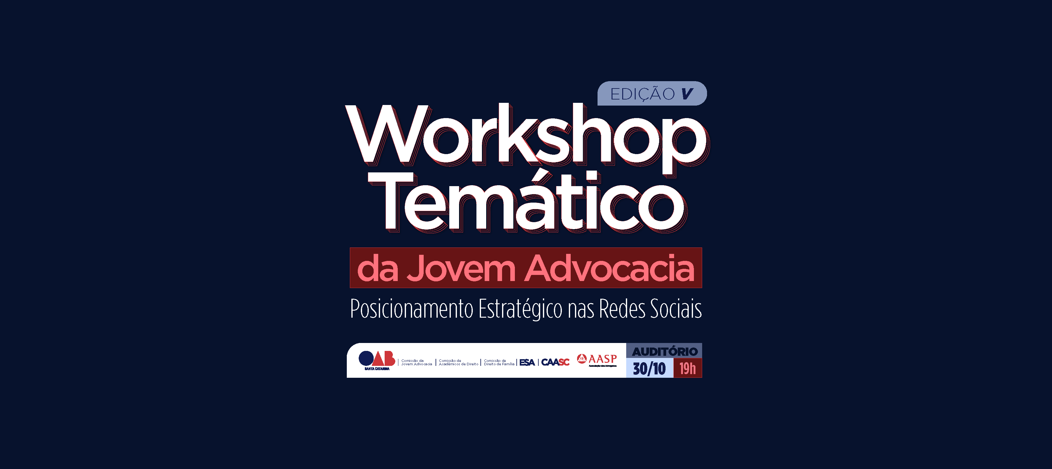 Workshop da Jovem Advocacia chega à 5ª edição em outubro